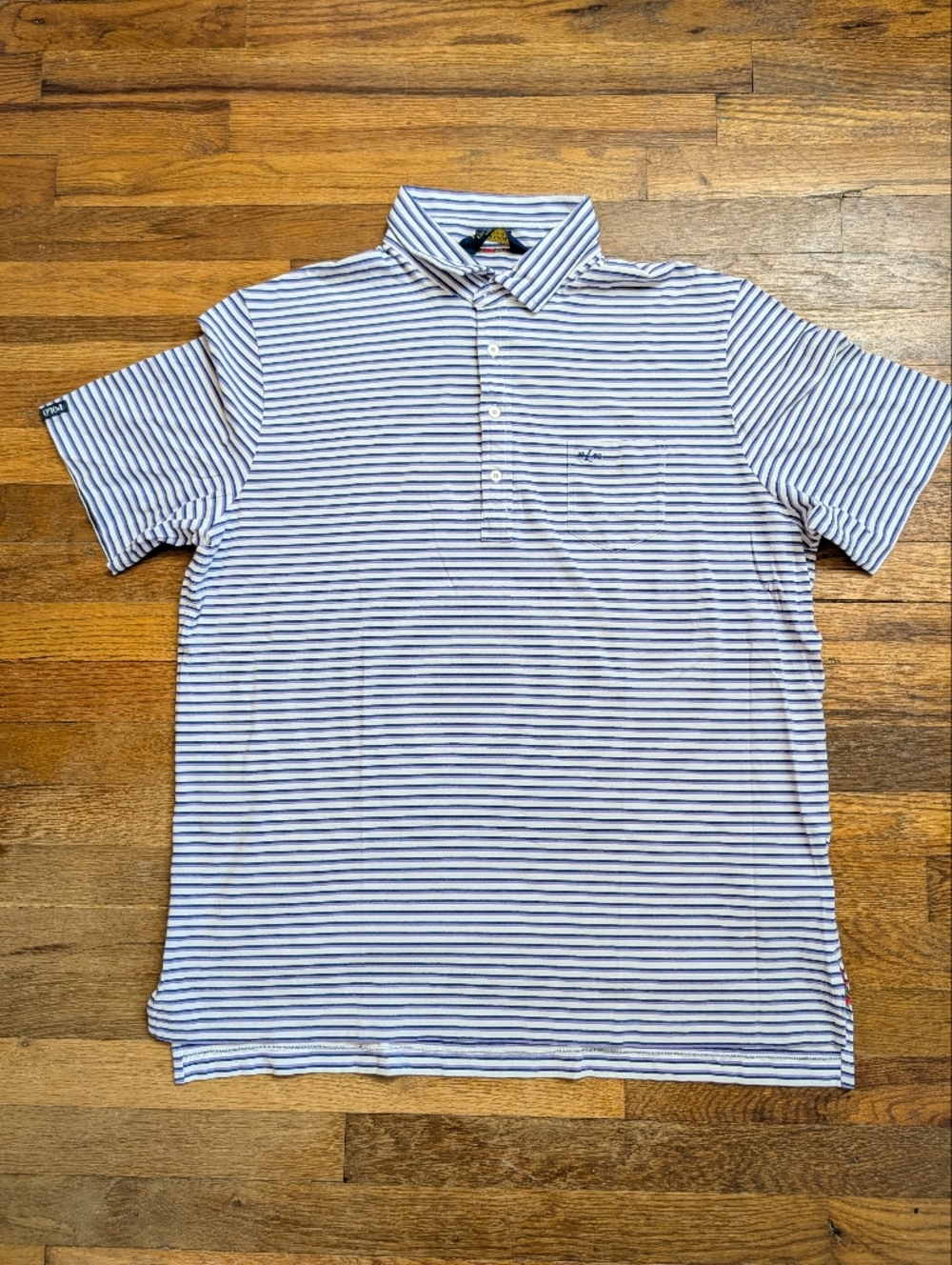 Polo Golf By Ralph Lauren Mens Polo Stretch Lisle Sz XL Lavender Stripped
